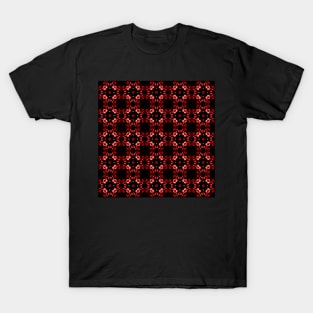 Ominous Red Kaleidoscope pattern (Seamless) 42 T-Shirt